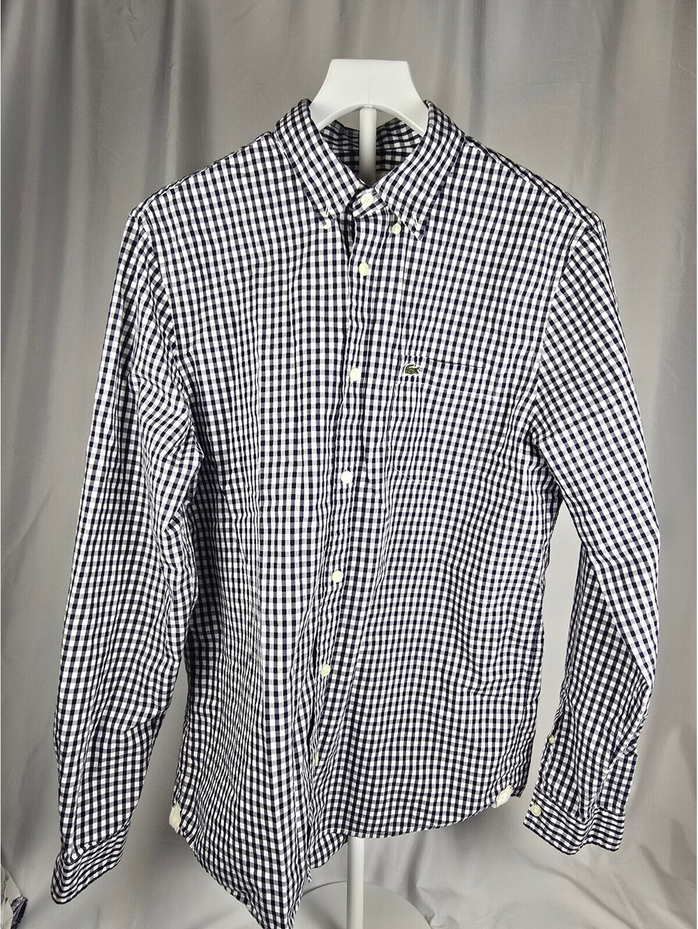 Lacoste Men's Regular Fit Button-Down Checkered Shirt, Size M